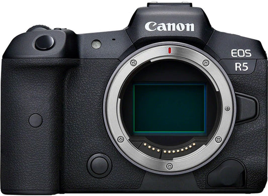 Canon EOS R5 mirrorless camera (body only), full-frame hybrid camera, 8K video, 45-megapixel CMOS sensor, DIGIC X image processor, up to 12 FPS, RF mount, black